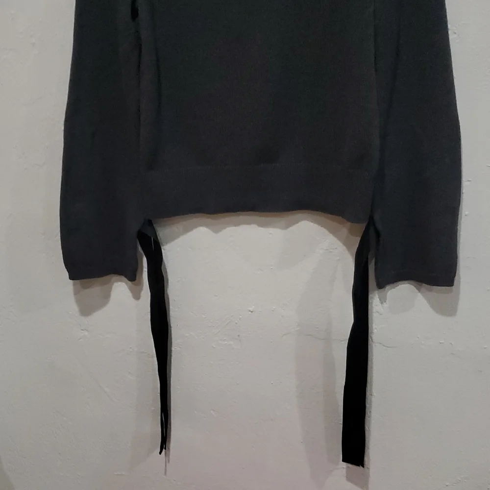 J. Crew Gray Sweater with Bow Details